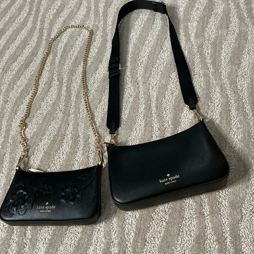 Kate Spade Black Crossbody Bag with Floral Design - Picture 16 of 16